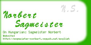 norbert sagmeister business card